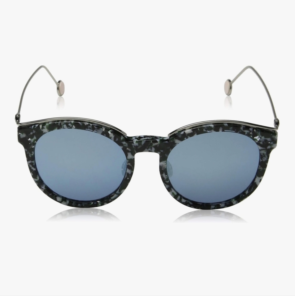 Dior Blossom Azure Green Mirror Geometric Sunglasses